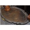 Image 2 : 55' BAKER KNAPPS & TUBBS BRASS TRAY W/BASE & HEIGHT EXTENSIONS