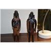 Image 2 : CARVED AFRICAN TRIBAL MAN & WOMAN (2 PCS)