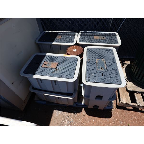 Multiple BWS Water Meter Utility Boxes 16" x 25" x 13"H