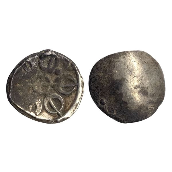 Punch Marked Coinage, Gandhara Janapada (c. 600-300 BC), Silver " 1/8 Shatamana", 1.39 gms,