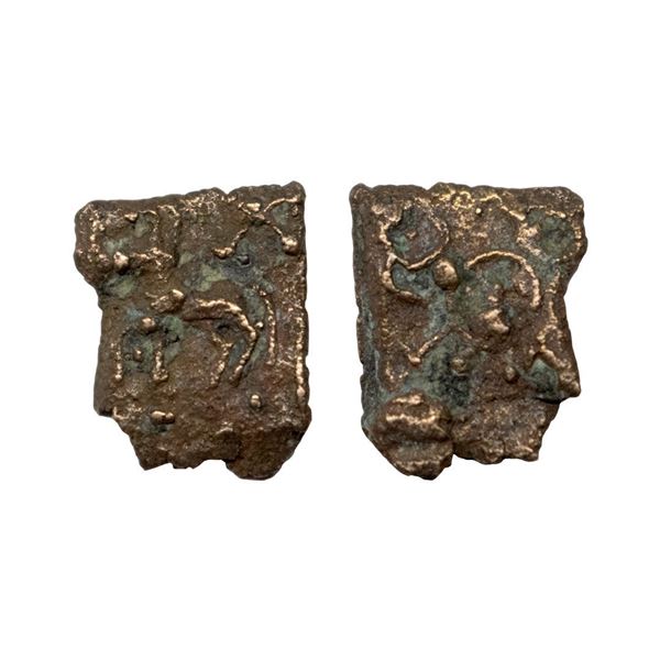 Kaushambi, (2nd-1st Century BC), Cast Copper Unit, 0.95 gms.