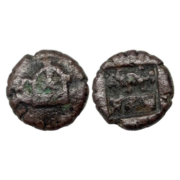 Panchala, Indra Mitra (2nd century BC), Copper Karshapana, 2.59 gms.