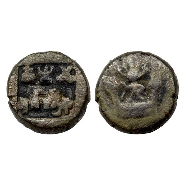 Panchala, Agni Mitra (c. 100 AD), Copper Karshapana, 5.76 gms.