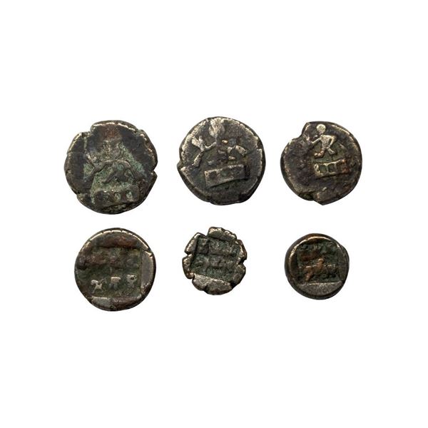 Panchala, Indramitra (c. 1st Century AD), Copper Unit, Set of 6 Coins,