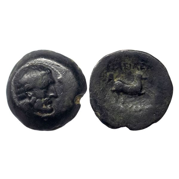 Greco Bactrians, Euthydemos I (c. 230-220 BC), Bronze Unit, 7.87 gms,