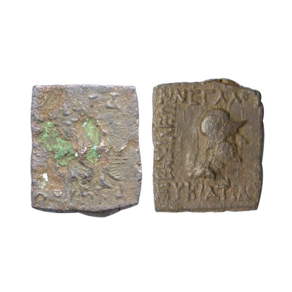 Indo-Greeks, Eucratides I (c. 171-145 BC), Copper Drachma, 8.06Grms.