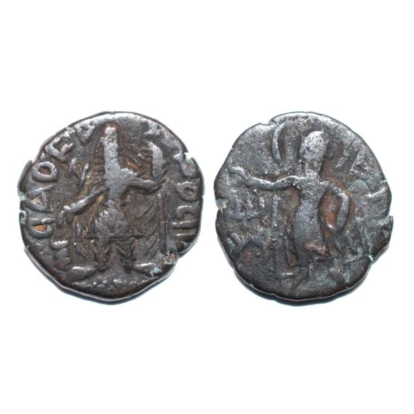 Kushanas, Kanishka I (130-158 AD), Copper 1/4 Unit 3.90Grms.
