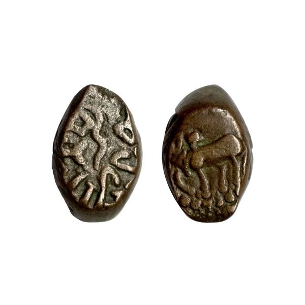 Nagas of Padmavati, Ganapatinaga (300-340 AD), Copper Kakani, 2.49gms.