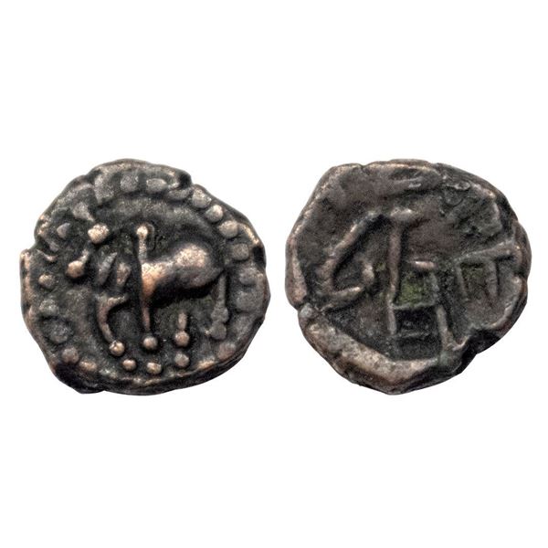 Ancient, Nagas of Padmavati, Ganapatinaga (300-340 AD), Copper Kakani, 0.96 gms,