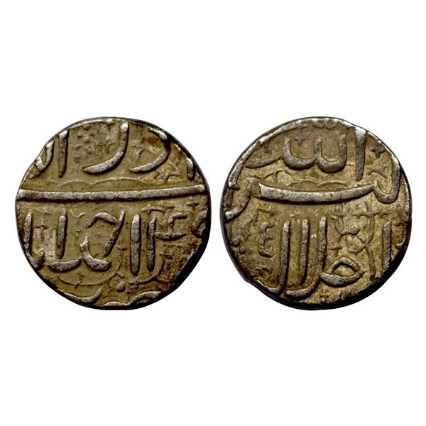 Akbar, Ahmedabad mint, Silver, Rupee, Allahu Akbar type, Ilahi 49,