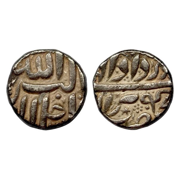 Akbar, Berar mint, Silver, Star Rupee, Allahu Akbar type, a Star below the mint name Bera on rev. Il