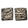 Image 1 : Akbar, Lahore mint, Silver, Square ½ Rupee, Allahu Akbar type, Ilahi 38, Ardibihisht Month.