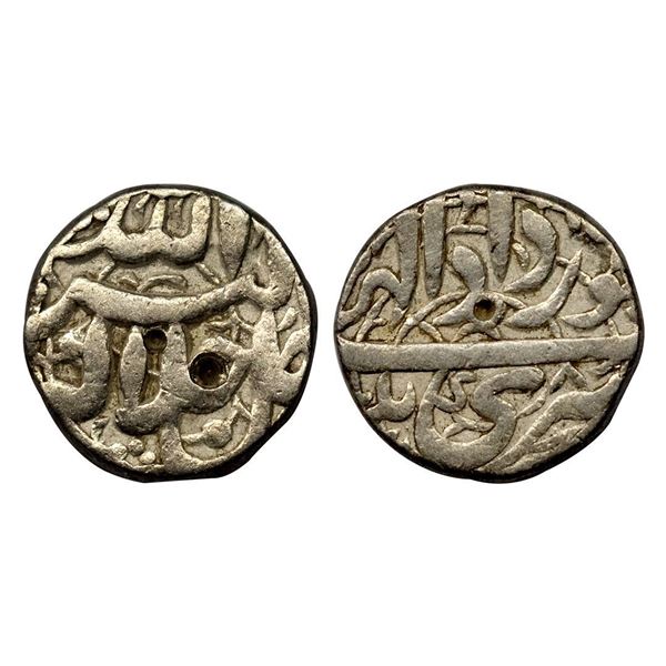 Akbar, Silver Rupee, 11.34g, Srinagar Mint, Ilahi type, Month Khurdad (KM 93.15).