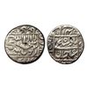 Shah Jahan, Ujjain Mint, Silver, Rupee, Square-area type with complete mint name in the left margin