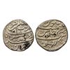 Aurangzeb, Rupee, Lakhnau Mint, Silver, Badr Munir type. Complete Mint name in the bottom line on re