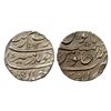 Aurangzeb, Rupee, Lakhnau Mint, Silver, Badr Munir type. Mint name in the bottom line on rev, AH 109
