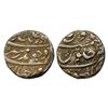 Aurangzeb, Rupee, Lakhnau Mint, Silver, Badr Munir type. Mint name in the bottom line on rev, AH ND,
