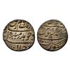 Aurangzeb, Rupee, Surat Mint, Silver, Badr Munir type. Complete Mint name in the bottom line on rev,