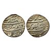 Aurangzeb, Rupee, Surat Mint, Silver, Badr Munir type. Mint name in the bottom line on rev, AH 1103,