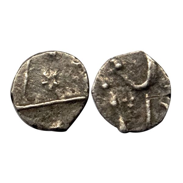 Muhammad Shah (AH 1131–1161, 1719–1748 AD), Silver 1/32 Rupee, 0.25 gms,