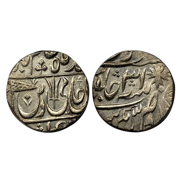 Maratha Confederacy, INO Shah Alam II (AH 1174-1221, 1759-1806 AD), Silver Rupee, 11.14 gms.
