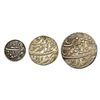 Image 1 : Bengal Presidency, Murshidabad Mint, set of 3, Silver Rupee, ½ & ¼, in the name of Shah Alam II, RY