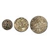 Image 2 : Bengal Presidency, Murshidabad Mint, set of 3, Silver Rupee, ½ & ¼, in the name of Shah Alam II, RY