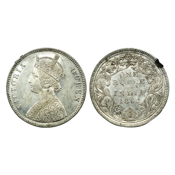 Victoria Queen, Silver One Rupee, 1862.