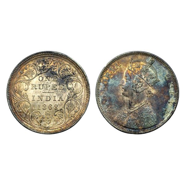 Victoria Queen, Silver One Rupee, 1862.