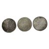 Image 2 : Victoria Queen, Silver One Rupee, Set of 3 Coins, 1862,