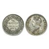 Image 1 : Victoria Queen, Silver 1/4 Rupee, Calcutta Mint, 1862
