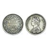 Image 1 : Victoria Queen, Silver 2 Annas, Calcutta Mint, 1875.