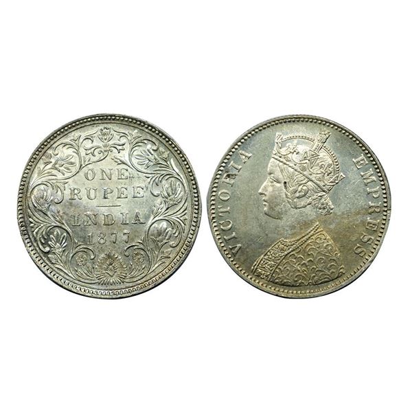 Victoria Empress, Silver One Rupee, 1877.