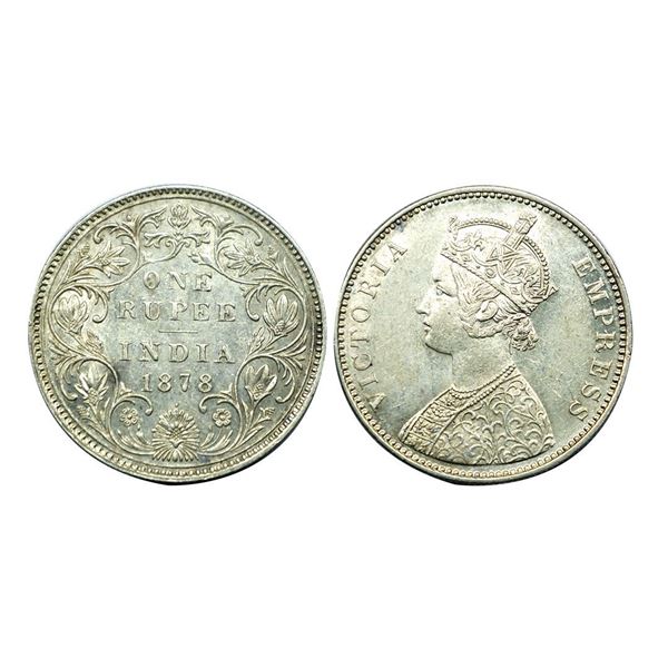Victoria Empress, Silver One Rupee, 1878.
