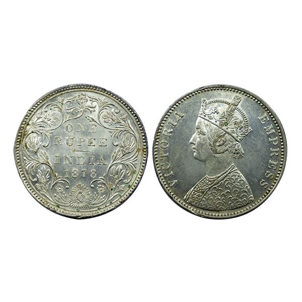 Victoria Empress, Silver One Rupee, 1878.