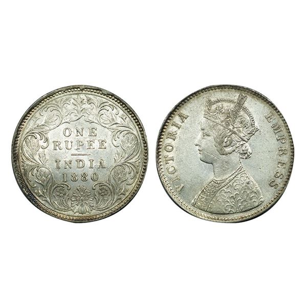 Victoria Empress, Silver One Rupee, 1880,