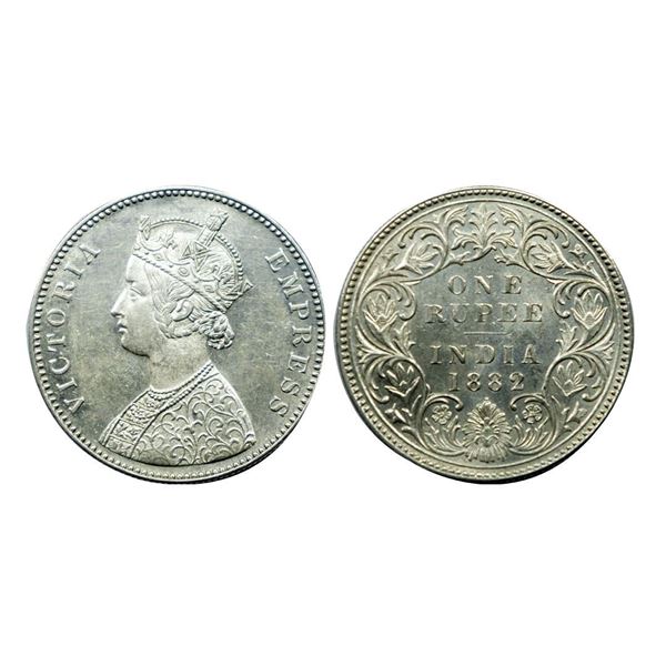 Victoria Empress, Silver One Rupee, 1882.