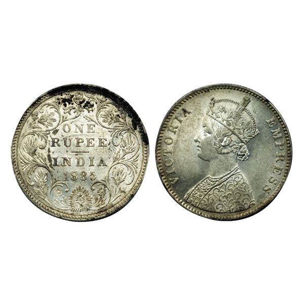 Victoria Empress, Silver One Rupee, 1885.