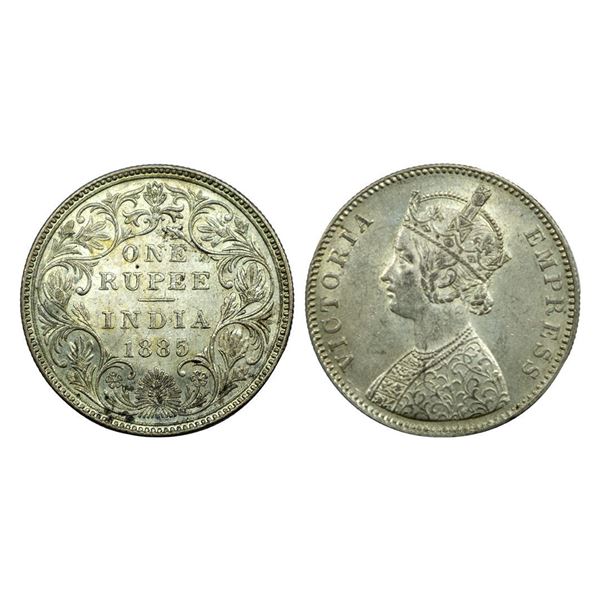 Victoria Empress, Silver One Rupee, 1885,