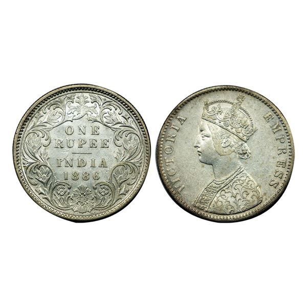 Victoria Empress, Silver One Rupee, 1886.