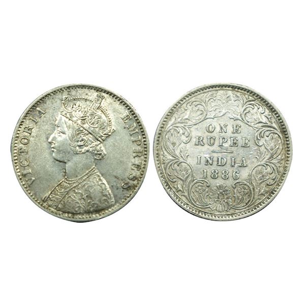 Victoria Empress, Silver One Rupee, 1886.