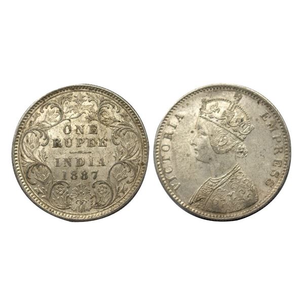 Queen Victoria, 1887, Calcutta Mint,