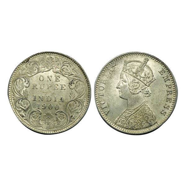 Victoria Empress, Silver One Rupee, 1900.