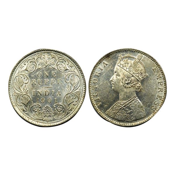 Victoria Empress, Silver One Rupee, 1901.