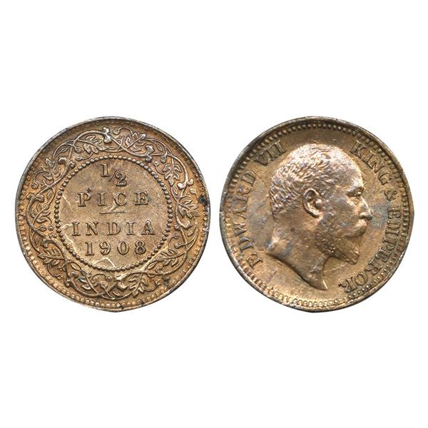 Edward VII King & Emperor, Copper 1/2 Pice.