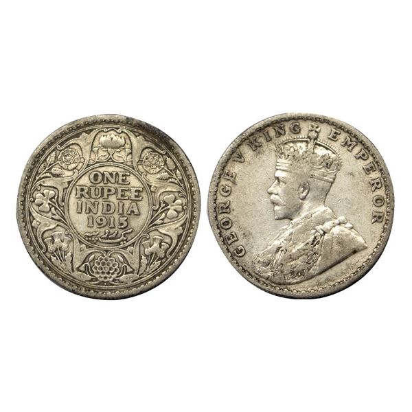 George V, Silver Rupee, 1915, Bombay Mint.