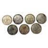 Image 1 : George V, Silver 1/2 Rupee, 1915, Set of 7 Coins, Calcutta Mint