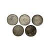 Image 1 : George V, Silver Two Annas, 1911, Set of 5 coins,