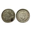 Image 1 : George VI, Half-Silver 1/4 Rupee, 1945, Large 5, Bombay Mint,