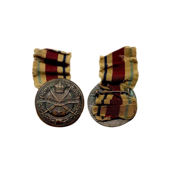 British Army Indian Overseas Service (1939-1945) Bronze Lapel Badge, 21.56 gms,